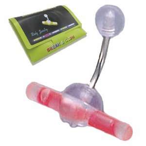   Piercing Glow Stick Belly Ring KIT including 5 Assorted Glow Sticks