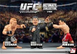 LESNAR MIR BRUCE BUFFER ROUND 5 BOSTON UFC EXPO 3PK FIG  