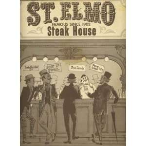  St Elmo Steak House Menu Indianapolis Indiana 1980s 