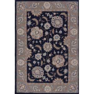 Traditional Area Rugs NEW PERSIAN Hand Tufted Oriental CARPET Navy 5x7 