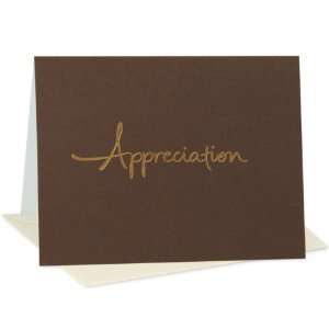   of 6 Blank Note Cards Appreciation (Brown)