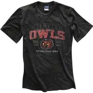  Temple Owls Black Router Heathered Tee