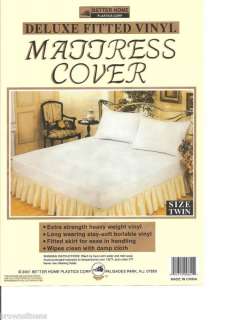 NEW VINYL WATERPROOF FITTED MATTRESS COVER   TWIN  