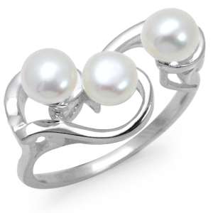 White Pearl 925 Silver Swirl Ring, Pendant or Earrings  