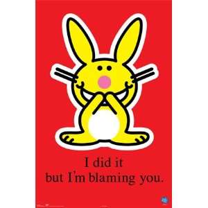  Yellow Bunny I Blame You Poster 22.5X34 8598