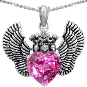 Genuine TRUE LOVE (tm) 925 Silver Created Pink Sapphire 