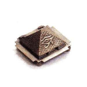  Solid Bronze Eye of Horus Pyramid Incense Burner