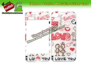 New iPhone 4 4G Mobiskins Sticker Case Skin I Love You  