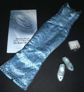 Franklin Mint BLUE BEADED GOWN for PRINCESS DIANA DOLL  
