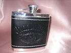 JACK DANIELS OLD NO.7 TENNESSEE WHISKEY LEATHER STAINLESS STEEL FLASK 
