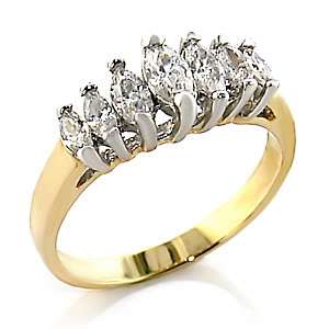 Stone Marquise Cut Cocktail Ring Ring with Cubic Zirconias