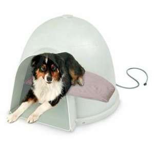  Dog Supplies Igloo Style Soft Heated Bed   Medium Pet 