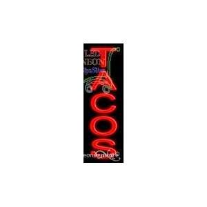  Tacos Neon Sign 24 inch tall x 8 inch wide x 3.5 inch deep 