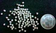 White Gold plated 2.4mm round seamed spacer beads 100 pcs in each lot 
