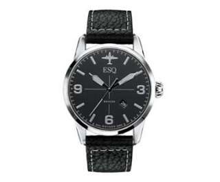   by Movado Mens Swiss Black Leather Strap Beacon Watch 07301392  