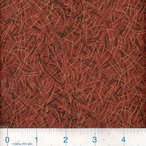  45 Wide Homestead Straw Country Red Fabric By The Yard 