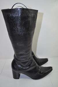 Liz Claiborne Flex Tall Black Boots Size 7 M  