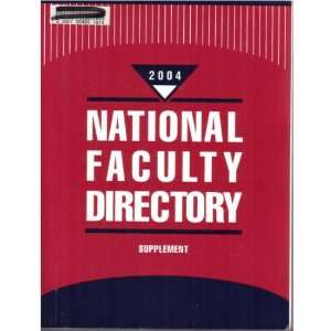  National Faculty Directory 35supplement (National Faculty Directory 