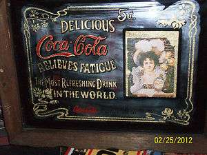 Coca cola pub mirror sign   Cola Cola Girls  