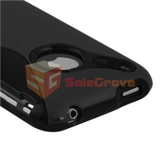   Rubber Soft Case Cover+Privacy Filter Film for iPhone 3 G 3GS  