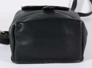 Vintage Coach Black Soft Leather Mini Backpack Daypack Drawstring Top 