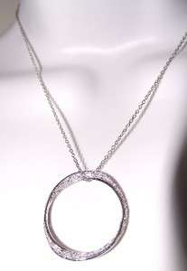   Twisted Oval Cubic Zirconia Pendant Necklace New 4.9 grams  