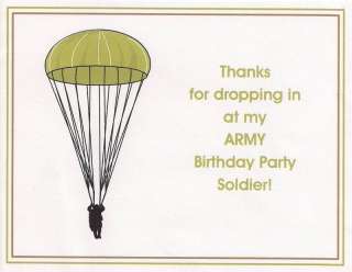 10 Army Thank You Cards Personalized  