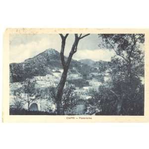   1930s Vintage Postcard Panoramic View of Capri, Italy 