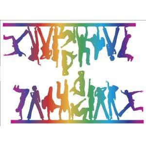  Easy Stick 2 Piece Multicolor Dance Fever   Vinyl Wall Art 