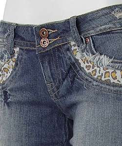 Yakum Juniors Leopard Print Pocket Jeans  
