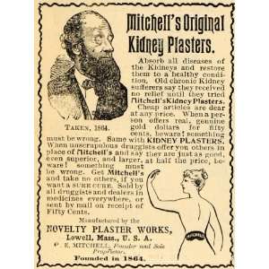  1895 Ad Novelty Plaster Works Mitchells Kidney Patches 