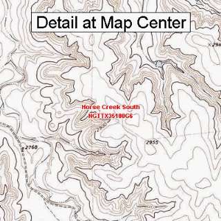  USGS Topographic Quadrangle Map   Horse Creek South, Texas 