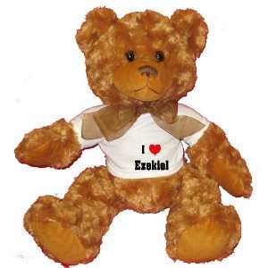  I Love/Heart Ezekiel Plush Teddy Bear with WHITE T Shirt 