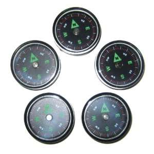  27 mm Air Filled Survival Button Compasses   Set of 5 