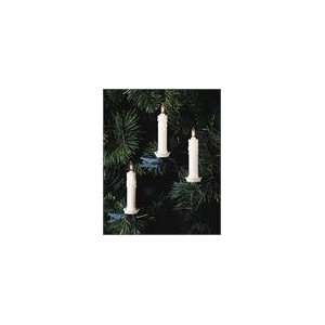  Set of 10 Clip on White Candle Light String Set   Green 