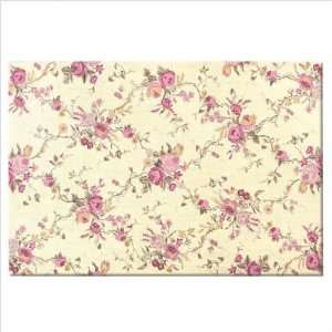 The Rug Market 11187A 1 COUNTRY BLOSSOMS TAN PINK 20X30  