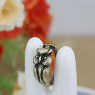   Vintage Antiqued The owl squirrel The fox The rabbit hedgehog Ring set