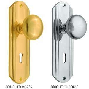 DECNYK702610 Privacy Polished Brass Door Hardware Deco Plate With New 