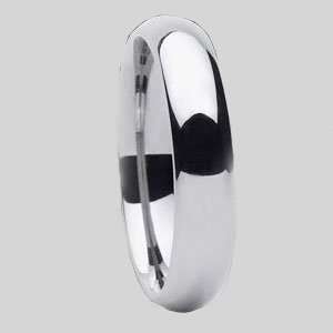  6mm Shiny Tungsten Carbide Dome Ring Band Jewelry