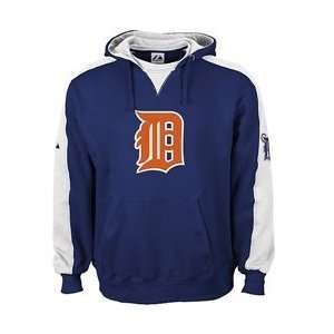 Detroit Tigers Shaman Hooded Fleece by Majestic Athletic   Navy/White 