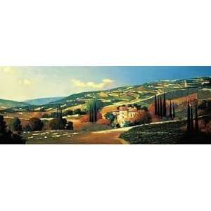  Max Hayslette 48W by 18H  My Villa In Tuscany CANVAS 