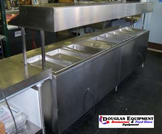 Stainless Steel Steam Table 10 wide w/ Sneeze Guard  