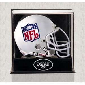   York Jets Mini Helmet Display Case   Wall Mounted