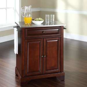  LaFayette Stainless Steel Top Portable Kitchen Island in 