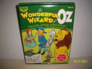 THE WONDERFUL WIZARD OF OZ, DOVER FUN KIT, PAPER DOLLS, COLORING 