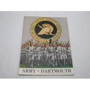  1952 Army Dartmouth Football Program 10/11/1952   Sports 