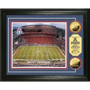  University of Arizona Framed Stadium 24KT Gold Coin 