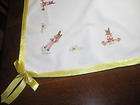 easter bunny yellow bow vtg german tablecloth expedited shipping 