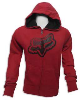 FOX RACING POINT TO THE FENCE HOODIE SWEAT SHIRT MX MOTOCROSS RED NWT 