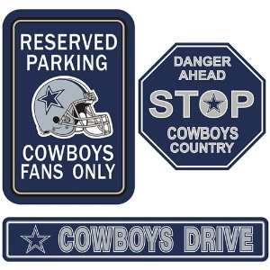 Fremont Die Dallas Cowboys Parking Sign 3 Pack Kit 3 Pack 